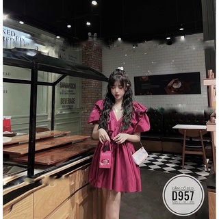Bigsize Đầm cổ bèo D957