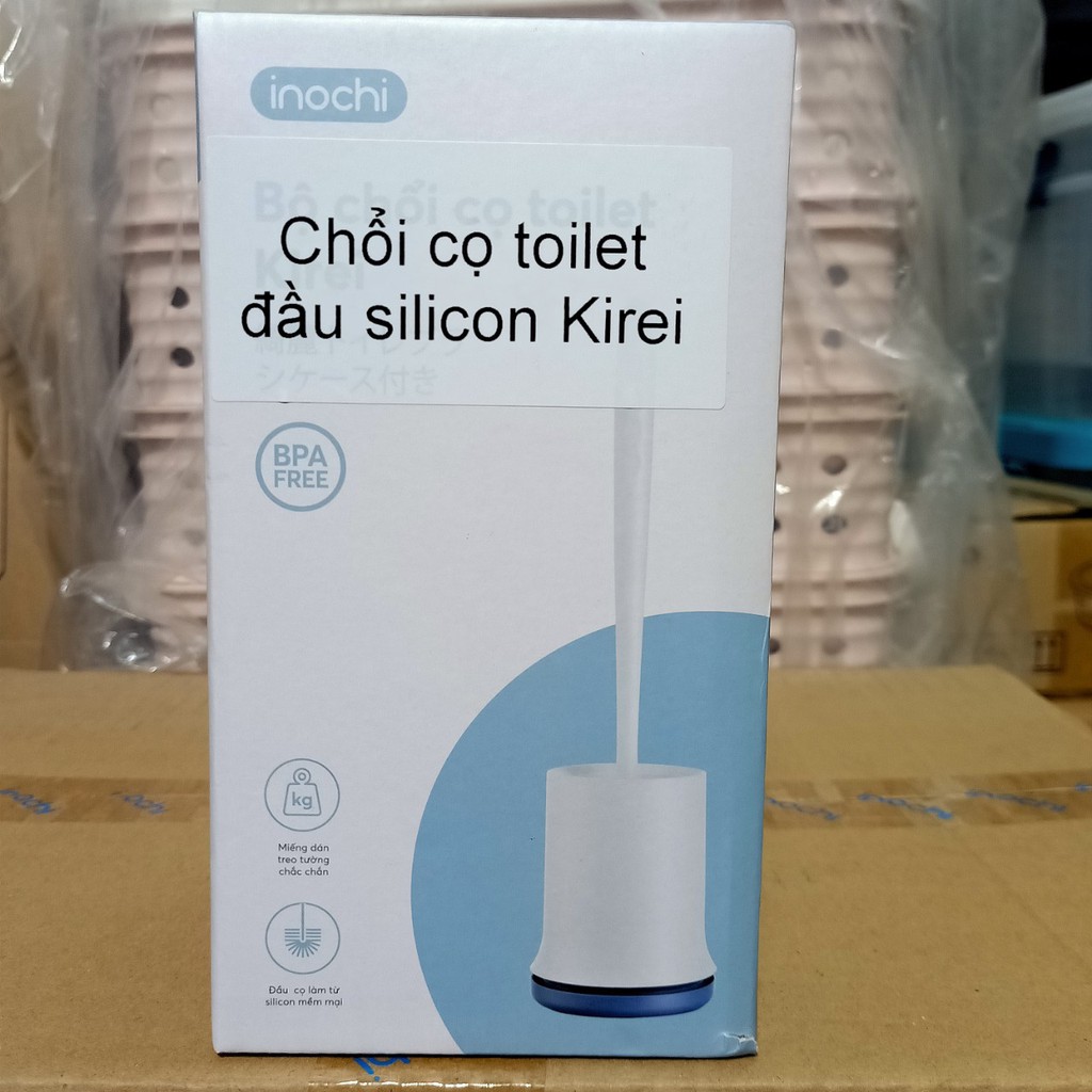 Chổi Cọ bồn cầu KIREL thiết kế nhỏ gọn, hiện đại, kèm các phụ kiện chống trượt trên đế và tay cầ