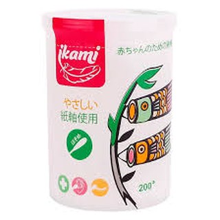 Tăm bông ikami regular hộp nắp bật 200 que gl05