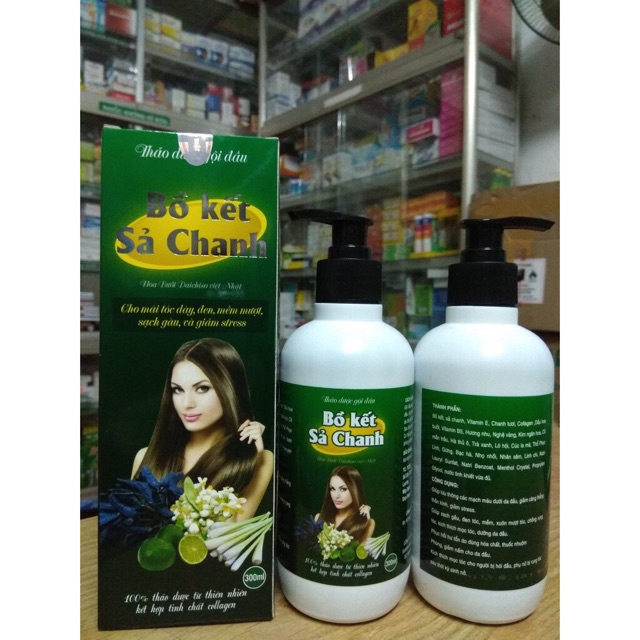 Dầu gội thảo dược Bồ kết Sả Chanh_chống rụng tóc, kích thích mọc tóc
