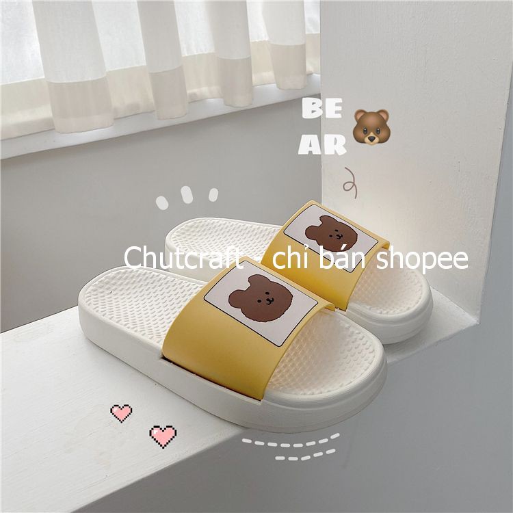 Dép quai ngang hình gấu có size cho nam đi ( HÀNG CHUẨN XIXITIAO ) SIZE 36-45