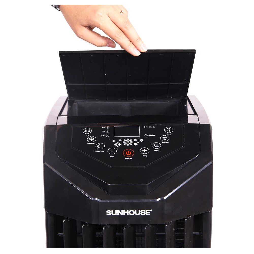 Máy làm mát không khí Sunhouse SHD7719 20L, quạt điều hoà Sunhouse công suất 100W Có điều khiển từ xa