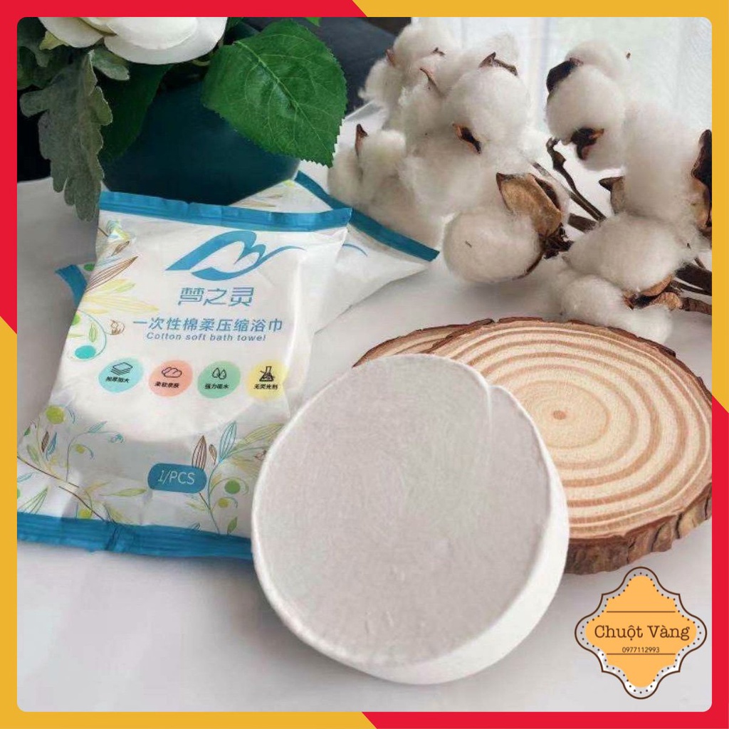 Khăn tắm nén du lịch bằng cotton tiện lợi nhỏ gọn dùng một lần thấm nước tốt kích thước 70*140 cm