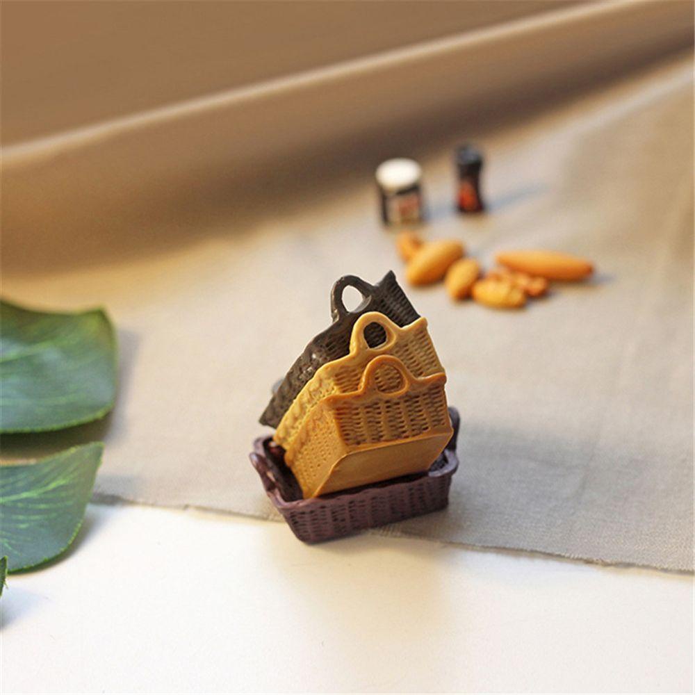 Giỏ Đựng Thực Phẩm Mini Màu Cầu Vồng Trang Trí Nhà Búp Bê