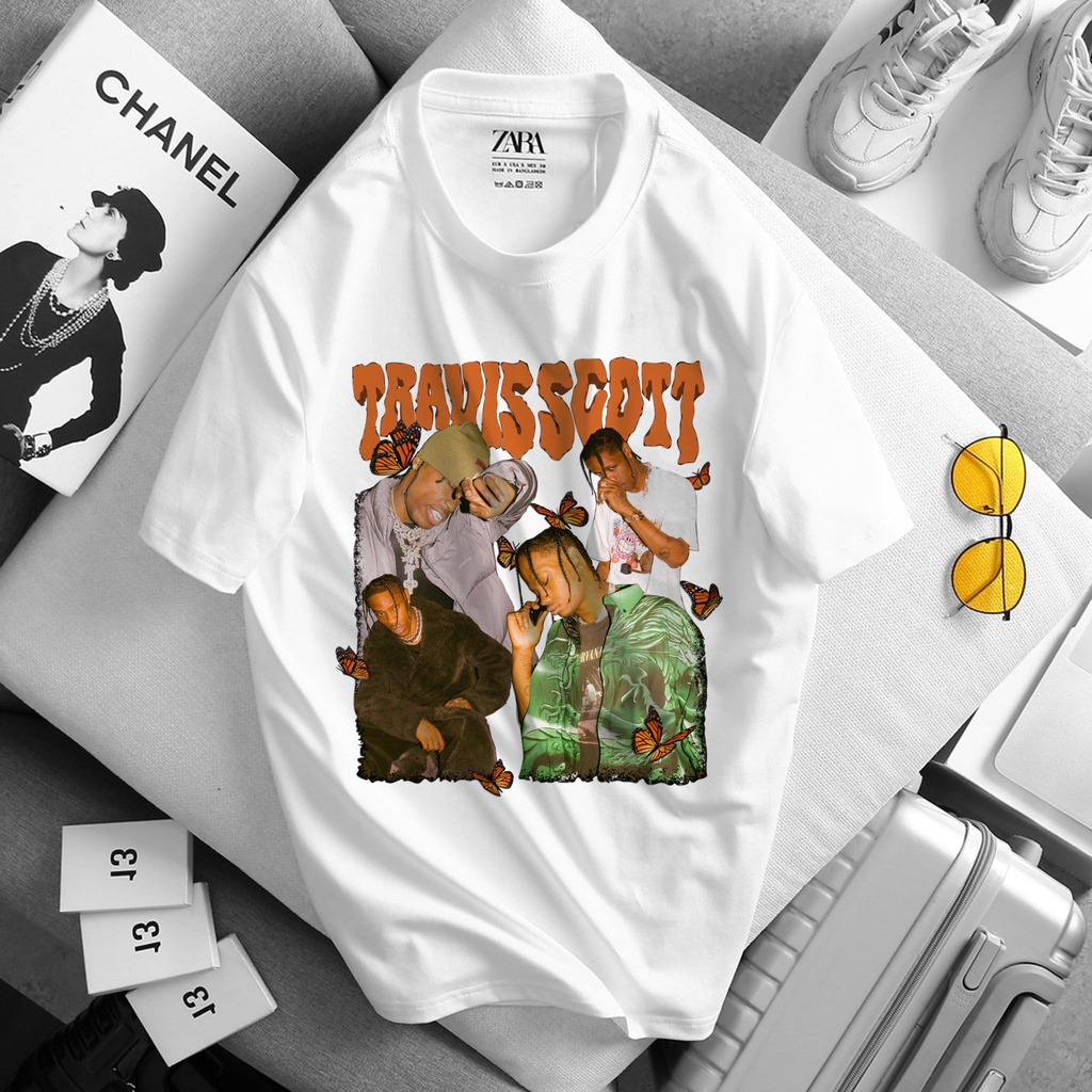 Áo thun nam nữ DECAO Travis Scott form Oversize 100% cotton 4 chiều