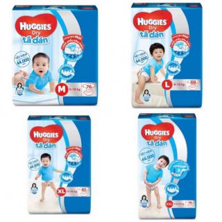 Tphcm - tã - bỉm dán huggies dry super jumbo m74/l68/xl62