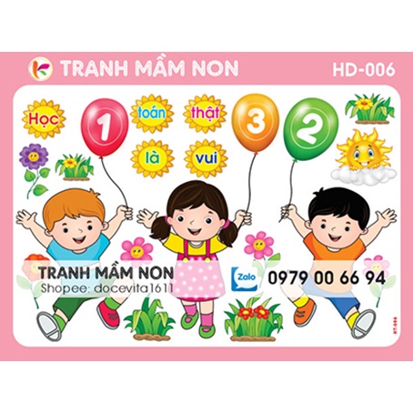 Decal Mầm Non - GÓC HỌC TẬP HT-006