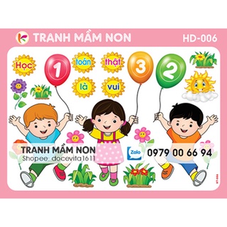 Decal mầm non - góc học tập ht-006