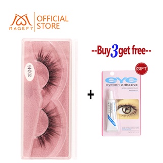 MAGEFY Lông mi giả - mi chồn tự nhiên 1 Cặp Trang điểm Lông mi giả Handmade Tóc con người Tự nhiên Chữ thập dày Bushy Curl Fake Lashes Extension