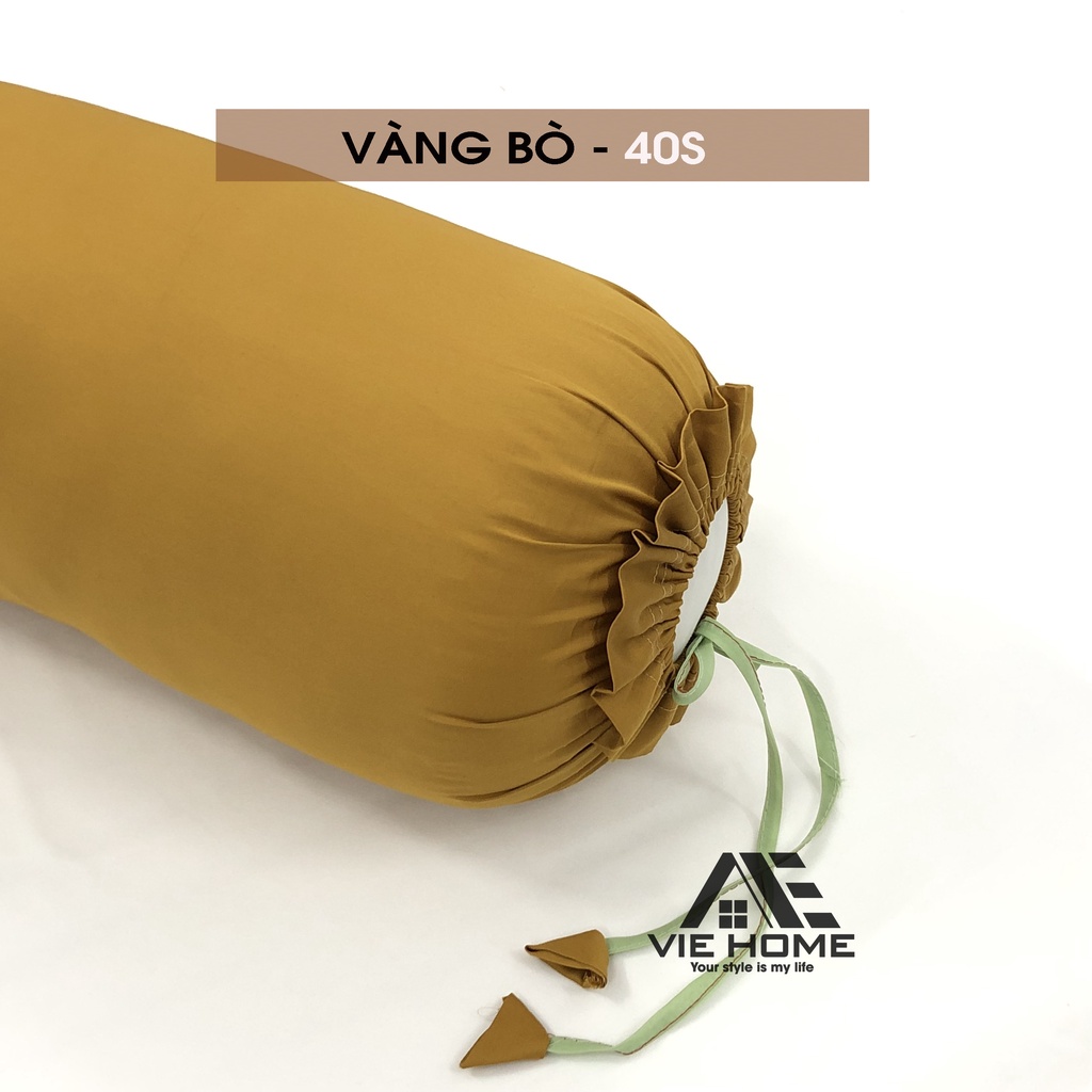 Vỏ gối ôm lụa Tencel 40s VIE HOME - Bedding hàng đẹp kích thước 35x100cm