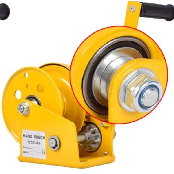 Tời quay tay 1200lbs tự khóa, tự hãm, tời quay tay tự khóa tải kéo 545kg, tải nâng 150kg, cáp 4 ly 20 mét