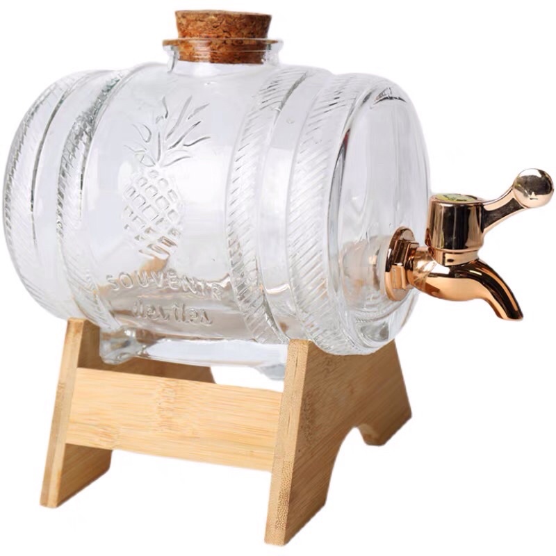 Bình thuỷ tinh đựng nước có vòi hàng sẵn