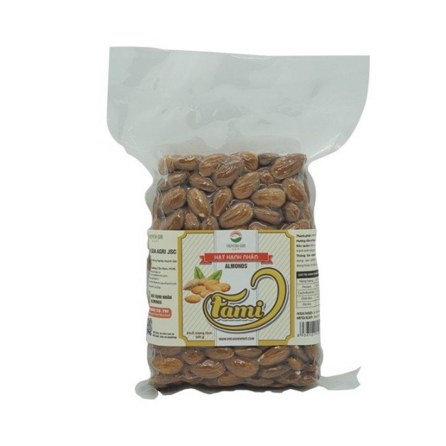 [Hạt Nhập Khẩu] Hạt Hạnh Nhân Rang Sấy Mỹ Nhập Khẩu Cao Cấp Fami Nuts Bịch Chân Không 500g