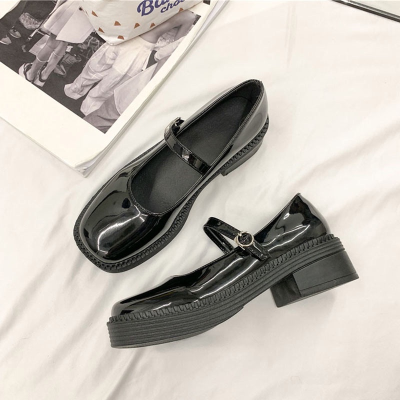 Giày Lolita Nữ  Đế Cao 4.5cm MŨI VUÔNG Giá Rẻ LLT002-ZOEE