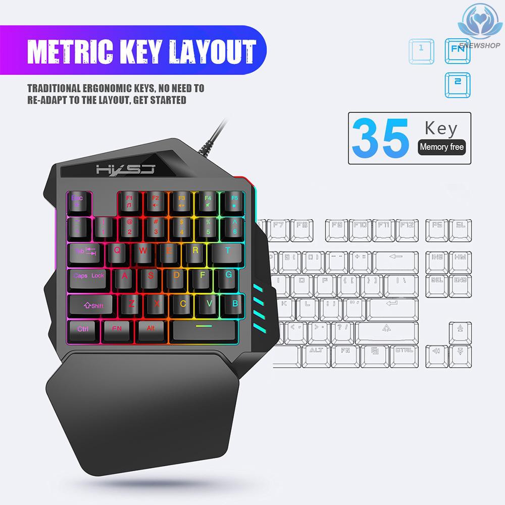 Combo Bàn Phím Và Chuột Chơi Game Hxsj J300 + V100 Rgb Có Đèn Rgb + Đèn Một Tay Điều Chỉnh Được