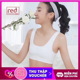 Áo lót học sinh nữ vải cotton tăm BRA04  dây to bản cài sau  thích hợp bé gái cấp 2-3 Freesize 40-58 kg