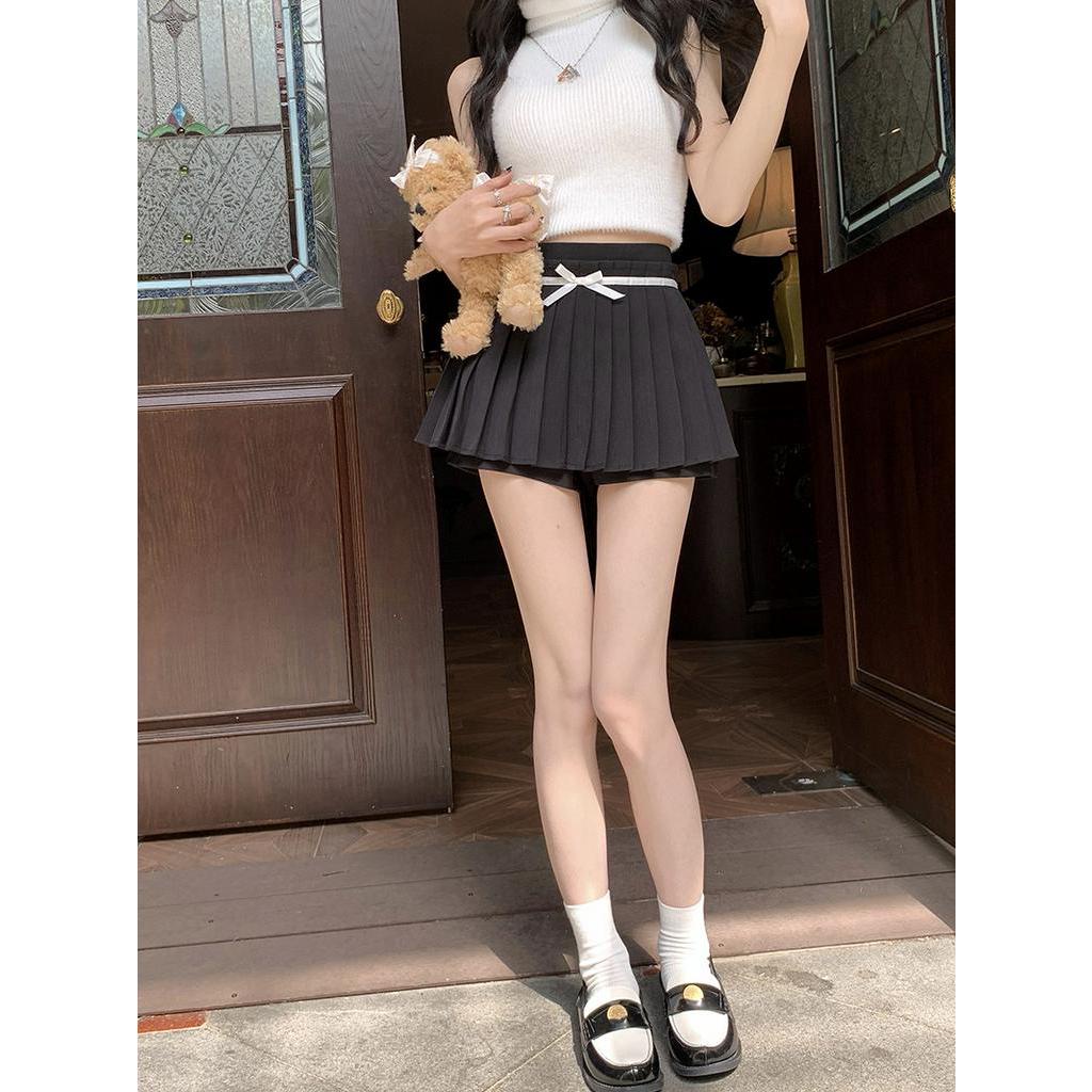 Chân Váy Chữ a Lưng Cao Dáng Ngắn Xếp Ly Chống Chói Thời Trang Cho Nữ 63039