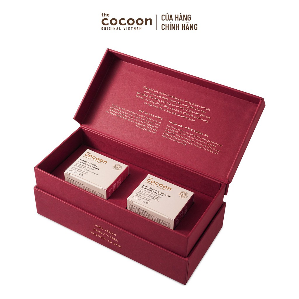 Gift Set - Mềm Mịn Tựa Cánh Hồng : 01 Mặt nạ hoa hồng Cocoon 30ml + 01 Thạch hoa hồng dưỡng ẩm Cocoon 30ml | BigBuy360 - bigbuy360.vn