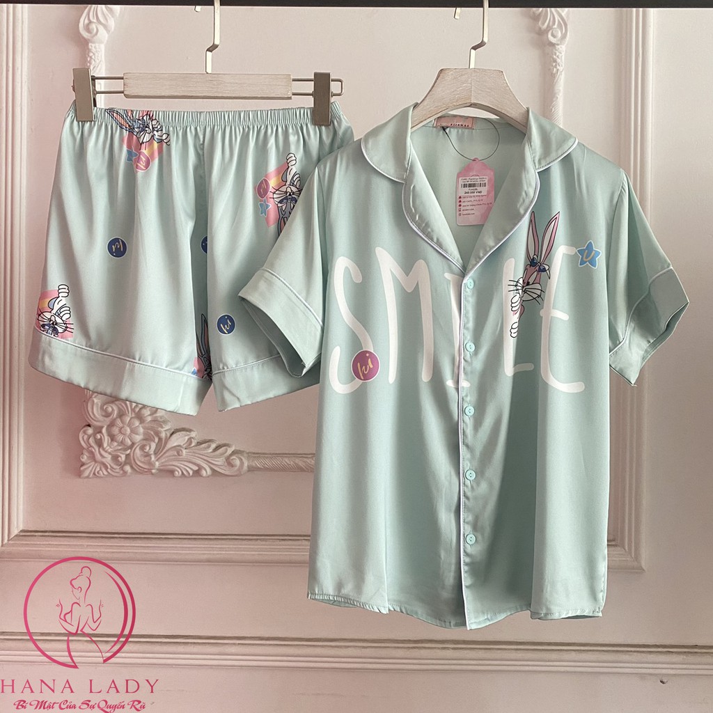 Đồ ngủ nữ - Bộ ngủ pijama mặc nhà tay cộc cao cấp PJ482