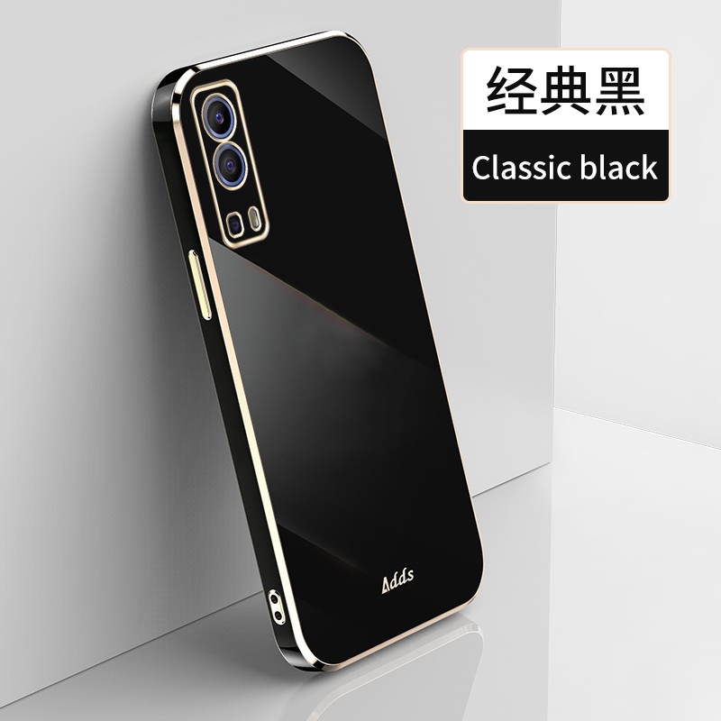 Ốp lưng Vivo Y72 5G Ốp Lưng Điện Thoại Silicon Mềm Chống Rơi Mạ Điện Màu Trơn Cho Vivo Y72 Y52 5G