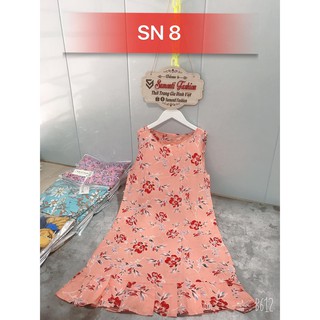 [ẢNH THẬT-GIÁ SỐC -3 MÀU]Váy/đầm lanh lụa suông mặc nhà cho nữ 47-72kg