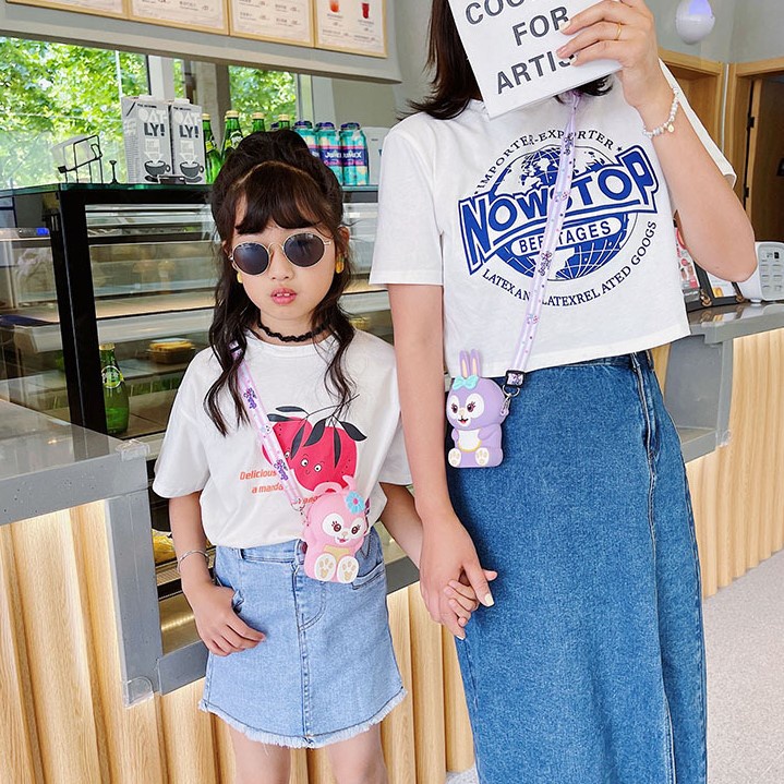 Túi Đeo Chéo Trẻ Em, Túi Đeo Chéo Cho Bé, Túi Mini Cho Bé Đi Chơi, Du Lịch, Đựng Lì Xì Tiện Lợi (Mẫu Túi Thỏ)
