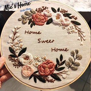 Bộ Dụng Cụ Cơ Bản Chuyên Dụng Tập Thêu Tay Thủ Công Cho Người Mới Bắt Đầu/ DIY KIT THÊU TRANG TRÍ MÙA THU/ MIE HANDMADE