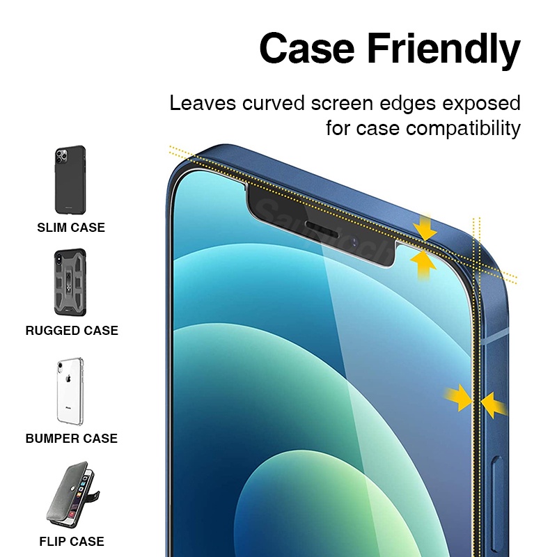 Sanptoch Screen Protector For iPhone 11 12 13 Pro Max Mini X Xs Max XR 9H Hardness HD Tempered Glass For iPhone 8 7 6 6s Plus SE 2020 Protective Film