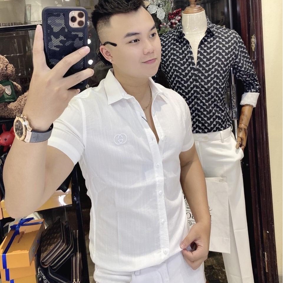 Áo sơ mi nam vải đũi co giãn không nhăn chất lượng cao