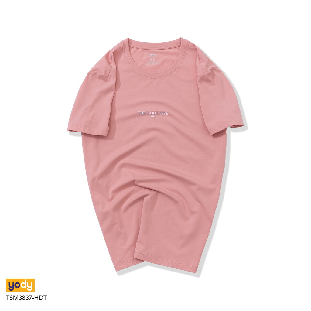 Áo phông Nam YODY in the good life chất liệu Cotton co dãn thấm hút tốt TSM3837