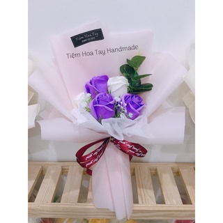 Bó hoa sáp 5 bông kèm túi+thiệp