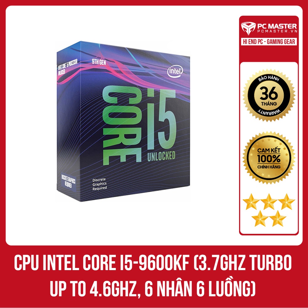 CPU Intel Core i5 - 9600KF hàng New FullBox - Giá tốt nhất Shopee