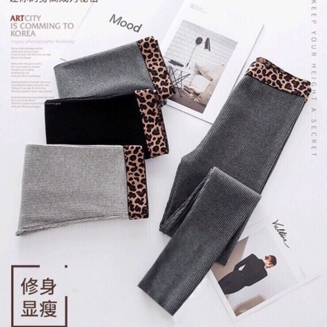 QUẦN LEGGING LEN TĂM CẠP BÁO❤FRS50K❤
