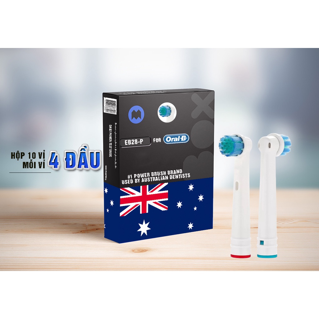 Oral-B Braun EB28-P New Sensitive, set (4 chiếc/vỉ) bộ 4 Đầu Bàn Chải đánh răng điện thay thế Minh House