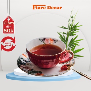 Bộ tách trà, set tách trà cao cấp phong cách châu Âu fiore