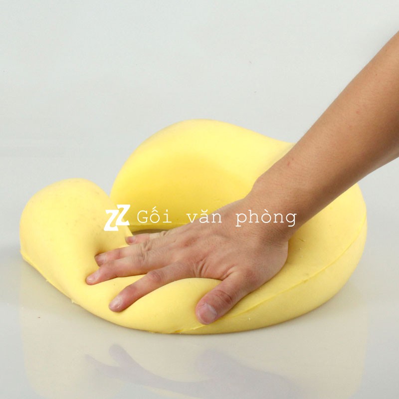 Gối chữ U cao su non cỡ lớn giá rẻ có khuy cài vỏ mát ZURI PILLOW US100