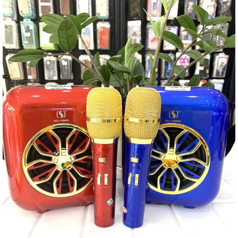 Loa hát karaoke hát nhạc bluetooth A20 kèm mic xinh xắn.