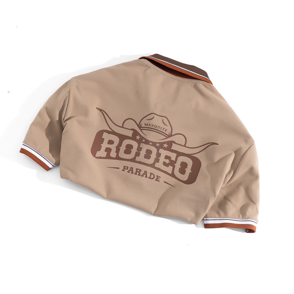 Áo polo nam RODEO in hình 2d,vải CVC,thun cao cấp,chuẩn form, thiết kế phong cách sang trọng,thanh lịch AREMI APL0017