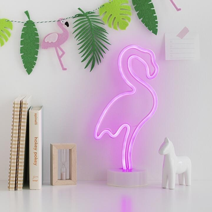 Đèn Neon ARTBOX Hàn Quốc Màu Tím Hình Chim Hồng Hạc