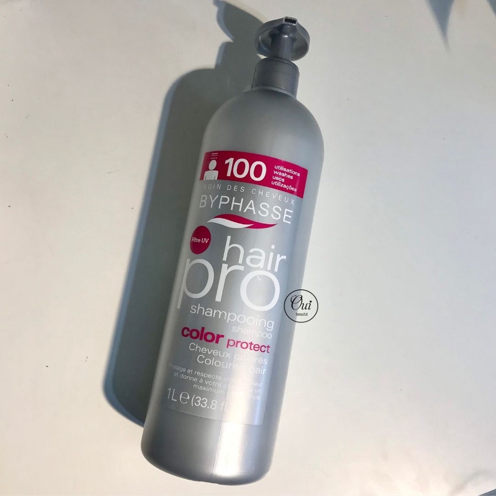 Dầu gội dành cho tóc nhuộm Byphasse Soin Des Cheveux Hair Pro Shampooing Color Protect 1000ml Ouibeaute