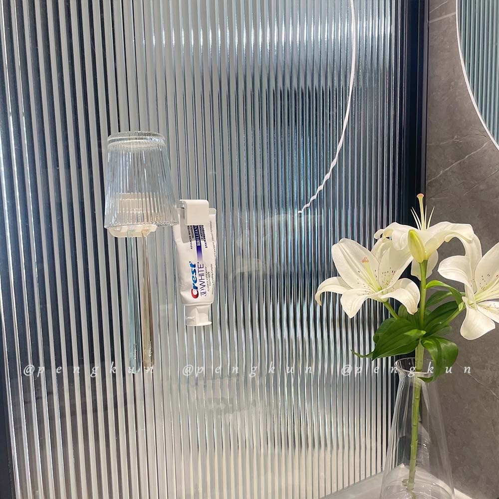 Giá Đỡ Cốc Đánh Răng Gắn Tường Màu Trắng Phong Cách Nhật Bản Tiện Dụng