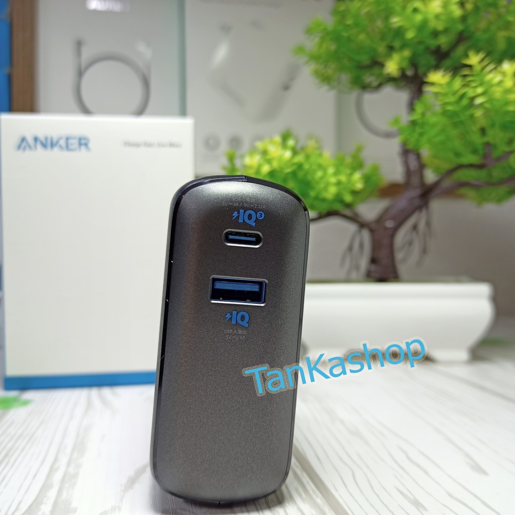 Củ Sạc Kiêm Pin Dự Phòng Anker Fusion 10.000mAh - A1623, Sạc Nhanh PD 20W Cho Iphone, QC 3.0 Cho Androi