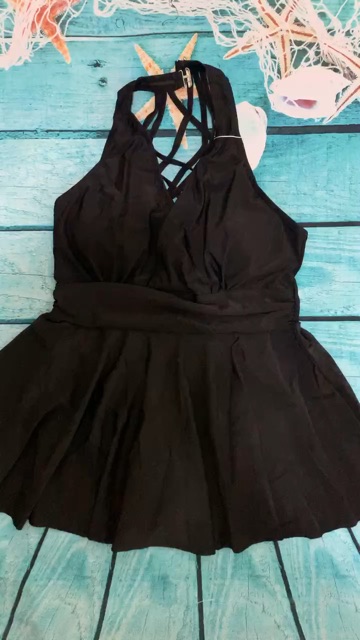 (B18)Đồ Bơi Nữ Có Big Size Kín Đáo Dạng Váy (Dây chéo sau) - Bikini Áo Tắm 1 Mảnh Giấu Bụng Cho Người Béo Mập | BigBuy360 - bigbuy360.vn
