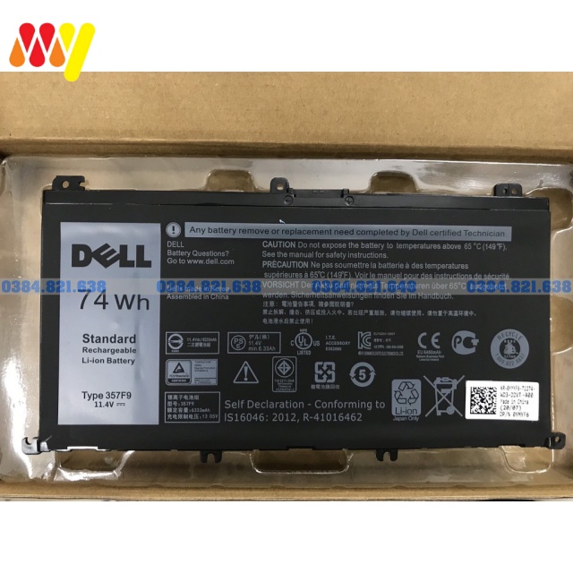 Pin laptop Dell Inspiron 15-7000 7557 7559 7566 7567 7759 357F9 71JF4. Bảo hành toàn quốc