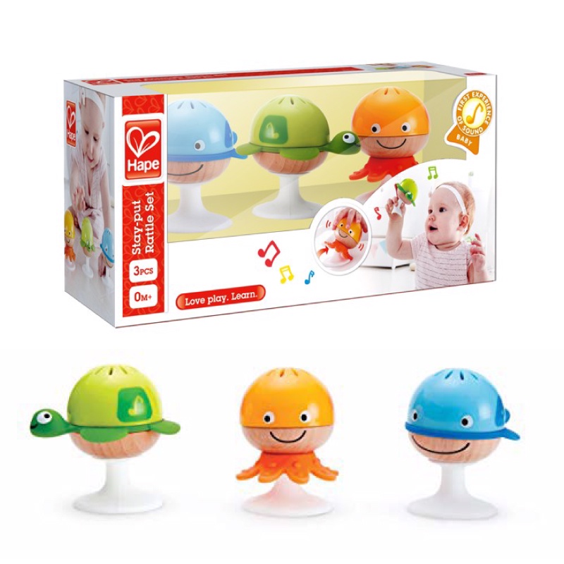 tiNiStore-Đồ chơi bằng gỗ bộ sinh vật biển phát nhạc HAPE E0330A
