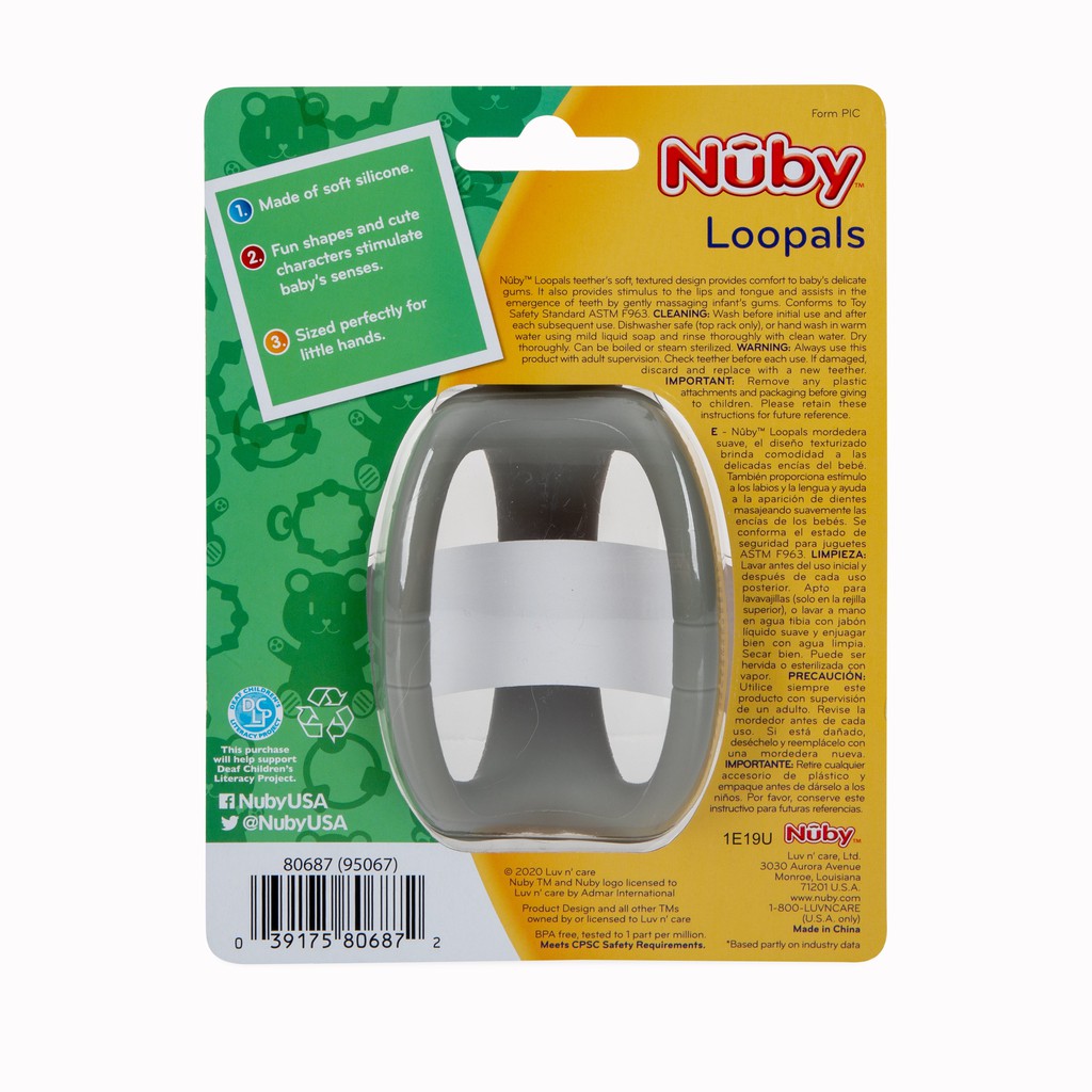 Gặm nướu Nuby hình thú cưng silicone cao cấp