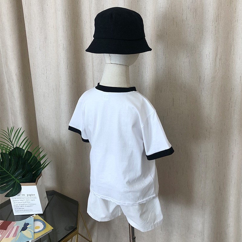 Áo phông Cotton bé trai, áo thun cute phối viền đen Size từ 9-40kg. Chuẩn shop - Tem hiệu Thun cotton 100% Siêu mát