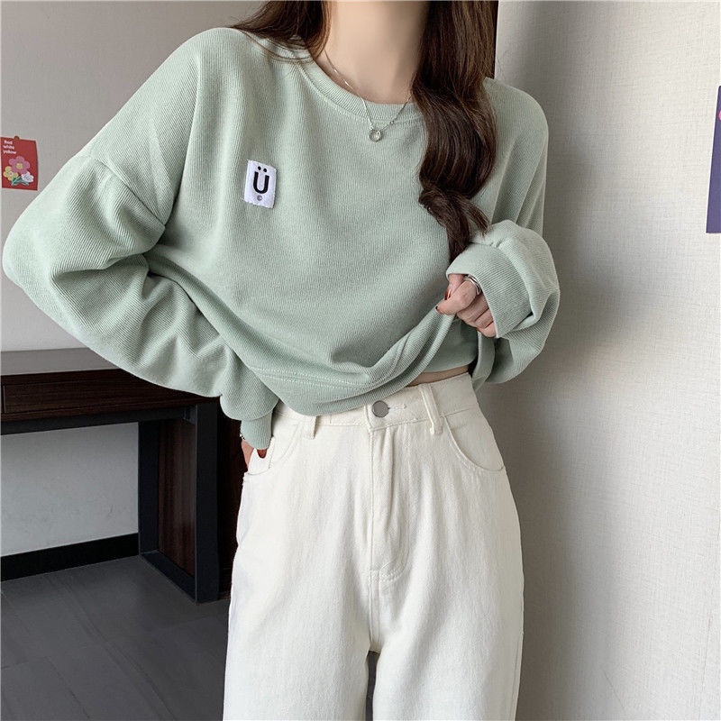 Áo Sweater Mỏng Dáng Ngắn Dễ Thương Thời Trang Xuân Thu Cho Nữ
