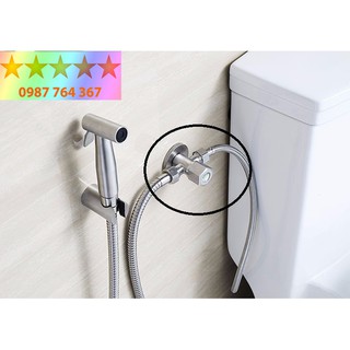 Combo Bộ vòi xịt và van chia nước chữ T inox SUS304 cao cấp