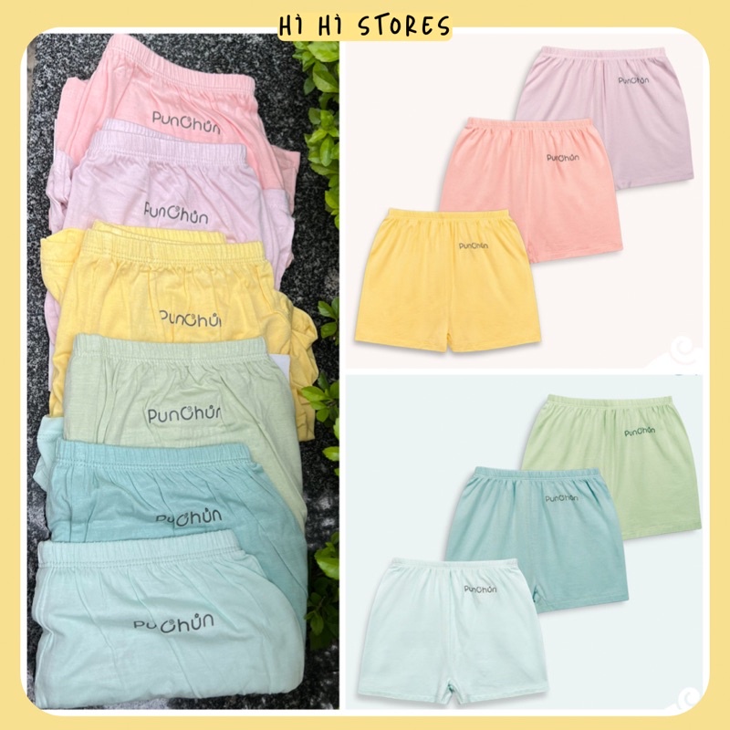 Punchun set 3 quần cộc chất cotton thoáng mát cho bé SS2022D04
